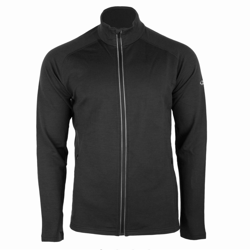 Icebreaker Merino Quantum Zip Jacket In Black Size S